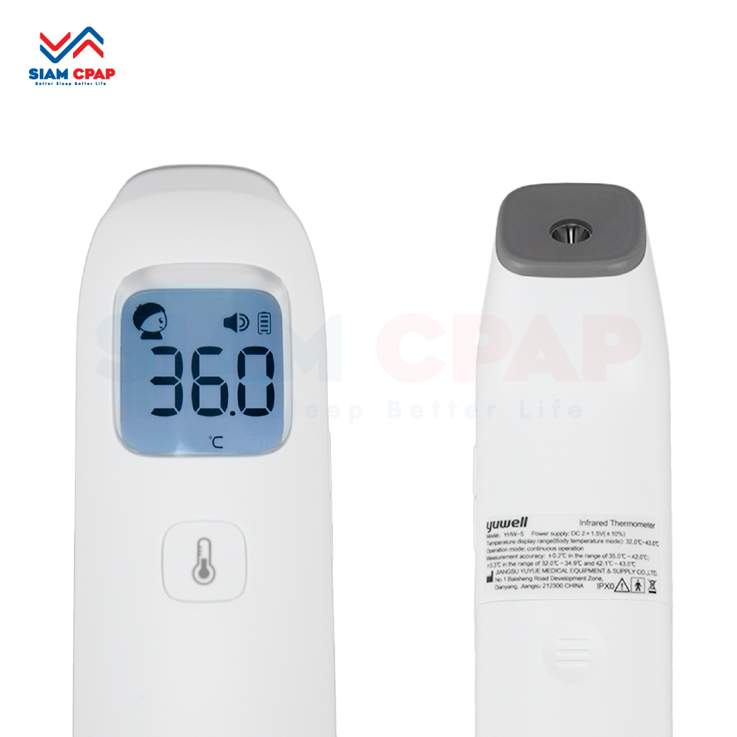 เครื่องวัดอุณหภูมิร่างกายอินฟาเรด Yuwell รุ่น YHW-5 ประกันศูนย์ไทย 2 ปี