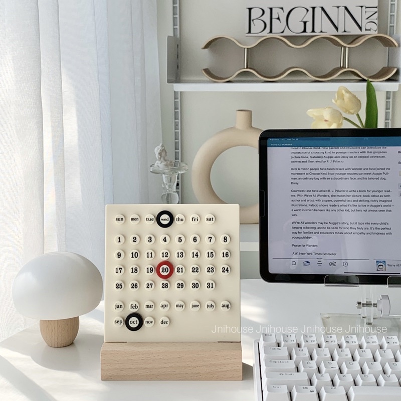 [พร้อมส่ง] Jnihouse : ปฏิทินตั้งโต๊ะ Perpetual Calendar