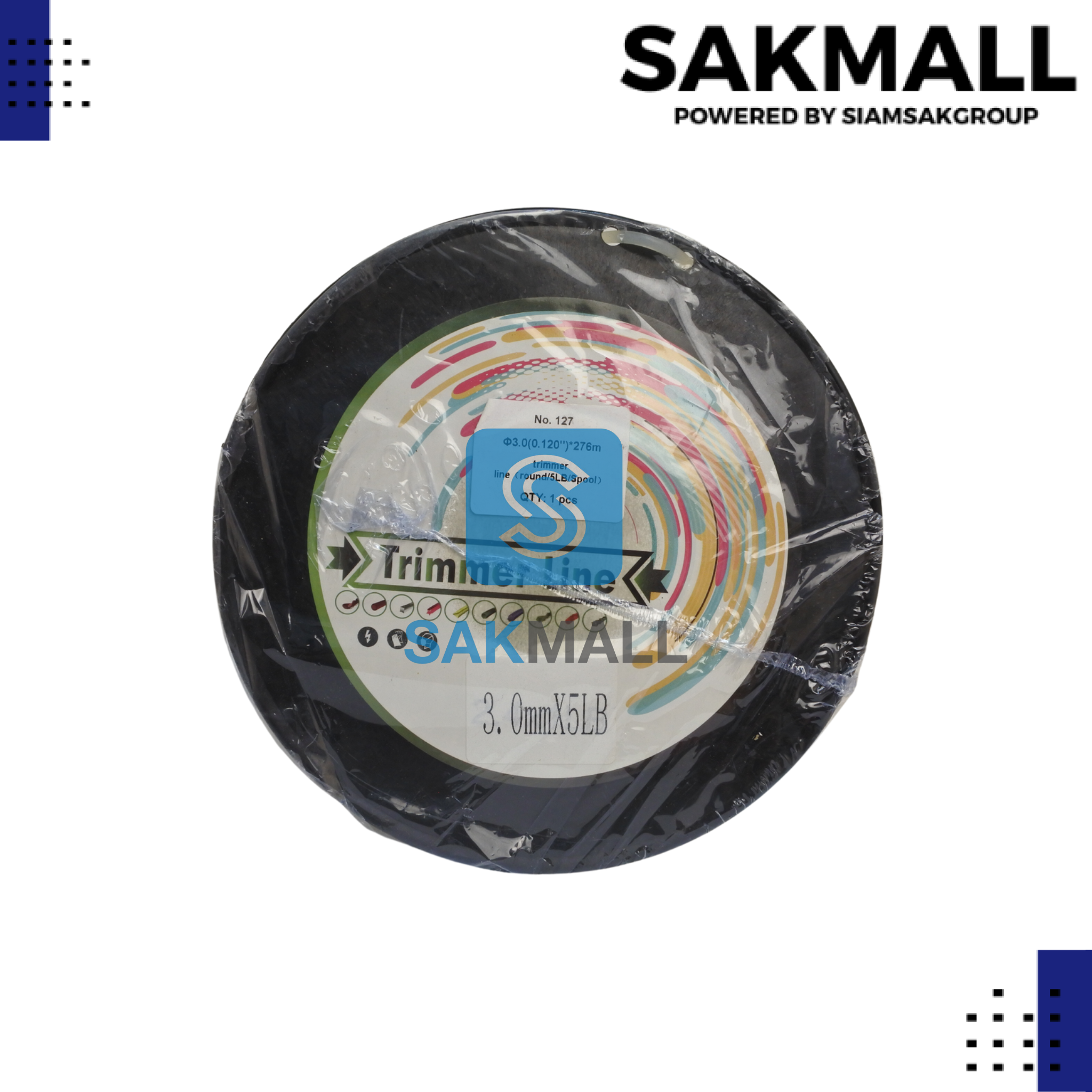 เอ็นตัดหญ้า 3.0mm. กลม 5LB.ขาว