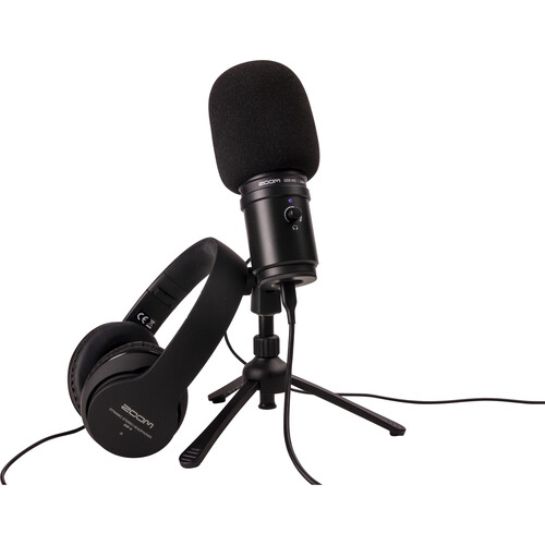 Zoom ZUM-2PMP Podcast Mic Pack with ZUM-2 Mic, Headphones, Desktop Stand, Cable & Windscreen