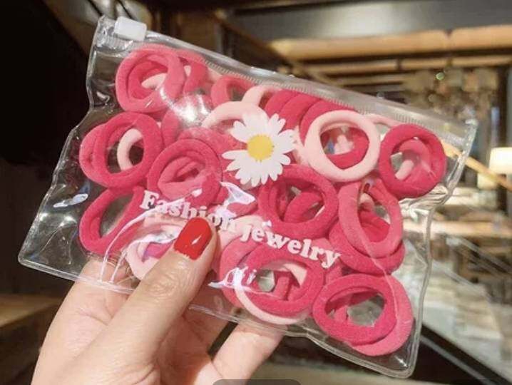 💗มาหยากิ๊ฟช้อป 💗 ยางรัดผม สีสดใส น่ารัก ยางรัดผมเส้นนุ่ม อ่อนโยนต่อเส้นผม ขนาดเส้นผ่าศูนย์กลาง 2.5 ซ.ม. สำหรับเด็ก แพ็ค 50 เส้น
