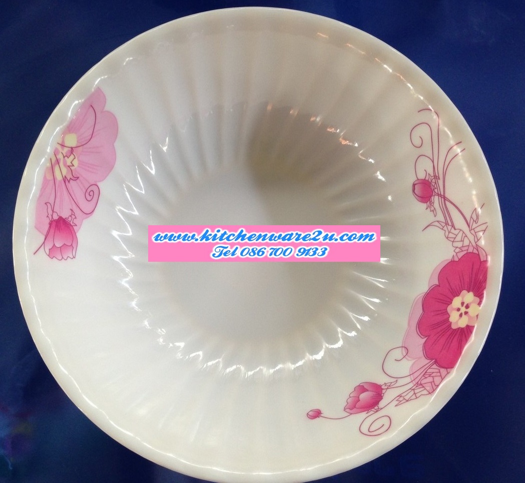 P07345 ชามเมลามีน 8 นิ้ว หนา ราคาส่งต่อ 1 โหล: 12 ใบ