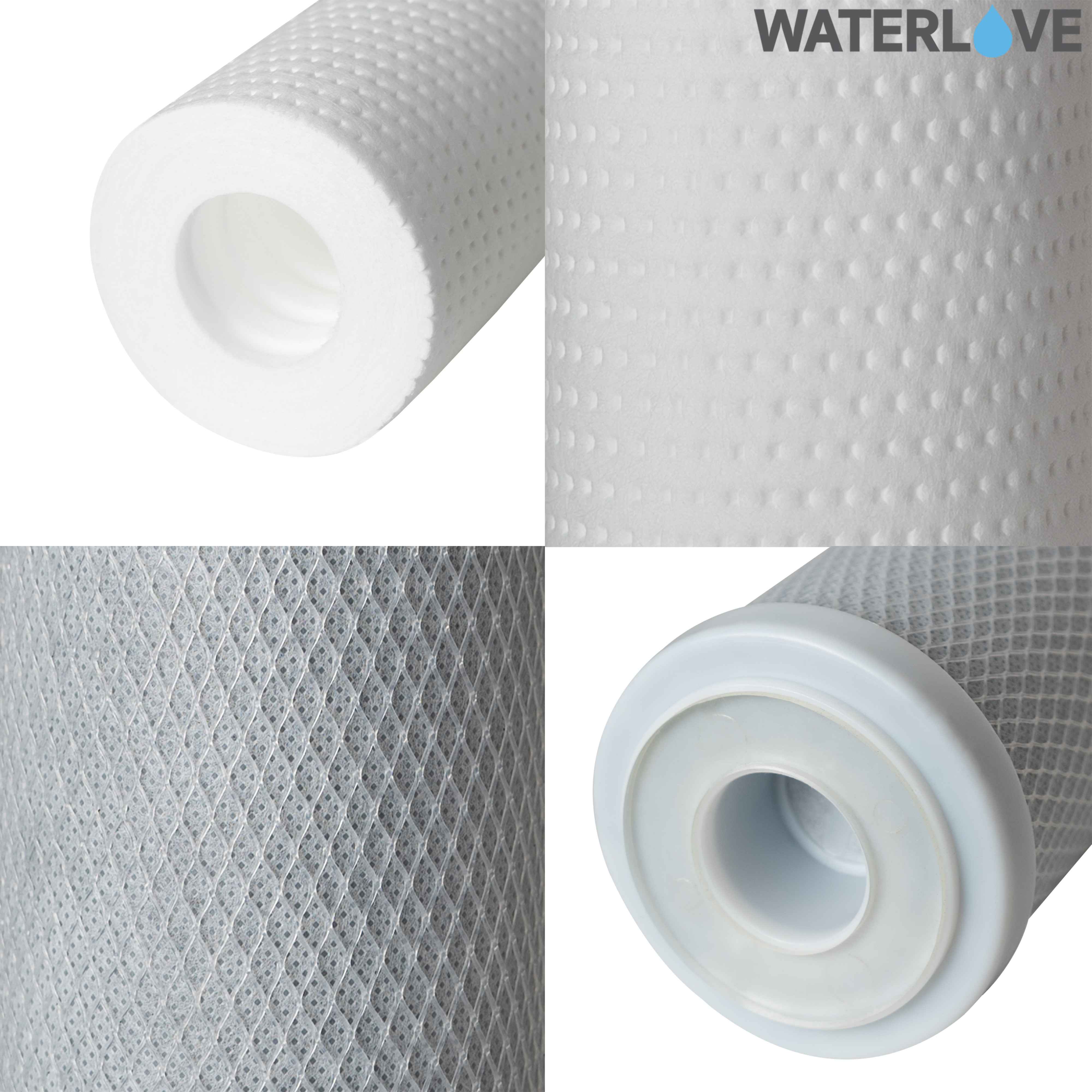 ชุดไส้กรองน้ำ 5 ขั้นตอน ขนาด 10" 2.5" (PP+CTO+Resin+UF+Post Carbon)