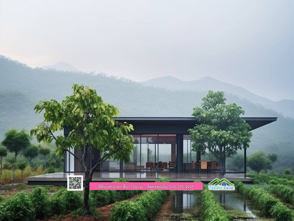 แบบบ้านตากอากาศหลังเล็ก ออกแบบรับฤดูฝน