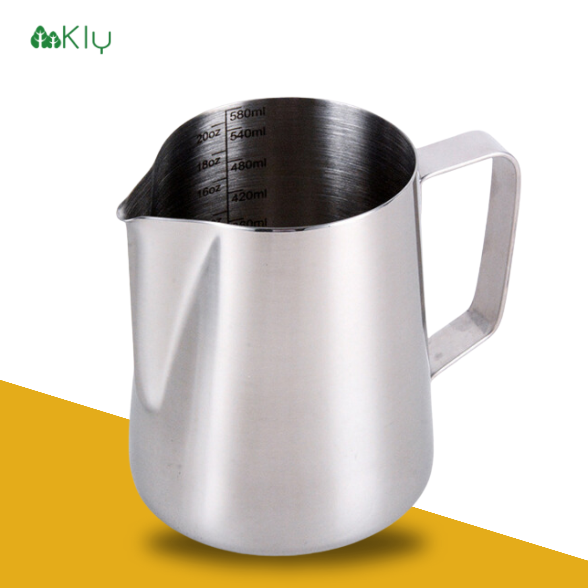 แก้วตีฟองนม พิชเชอร์ สแตนเลส ถ้วยปั๊มฟองนม Milk Pitcher ขนาด 350 ml และ 600 ml