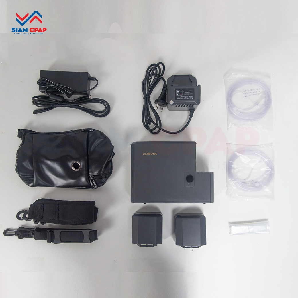 แบตเตอรี่ 1 ก้อน เครื่องผลิตออกซิเจนพกพา Canta รุ่น Duo Long Life รับประกันคอมเพลสเซอร์ 3 ปี