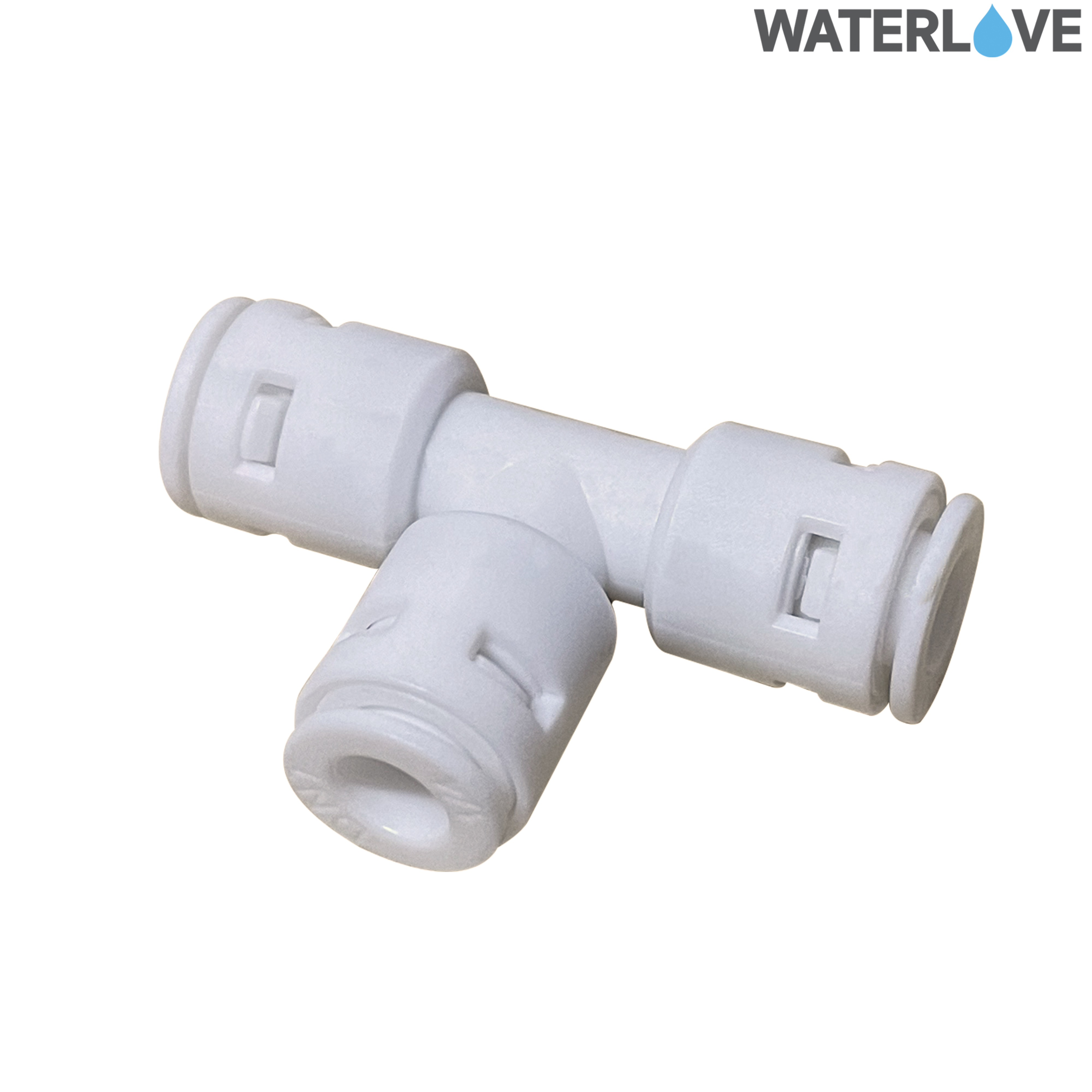 ข้อต่อสามทาง 2 หุน (1/4'') สำหรับสายน้ำ PE สายเครื่องกรองน้ำ