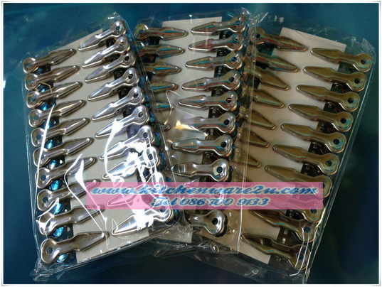 P06359 กิ๊ฟสแตนเลส แพค 20 ตัว หนีบแน่น (ราคาส่งต่อ 1 โหล: 12 แพค)