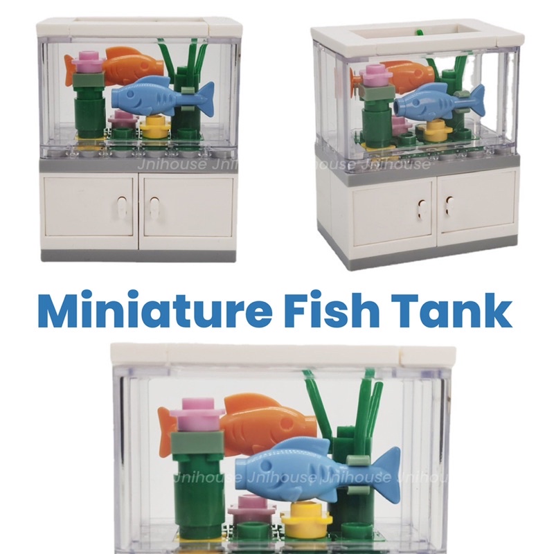 [พร้อมส่ง] Jnihouse : ตัวต่อตู้ปลา Miniature Fish Tank brick , Chameleon Tank