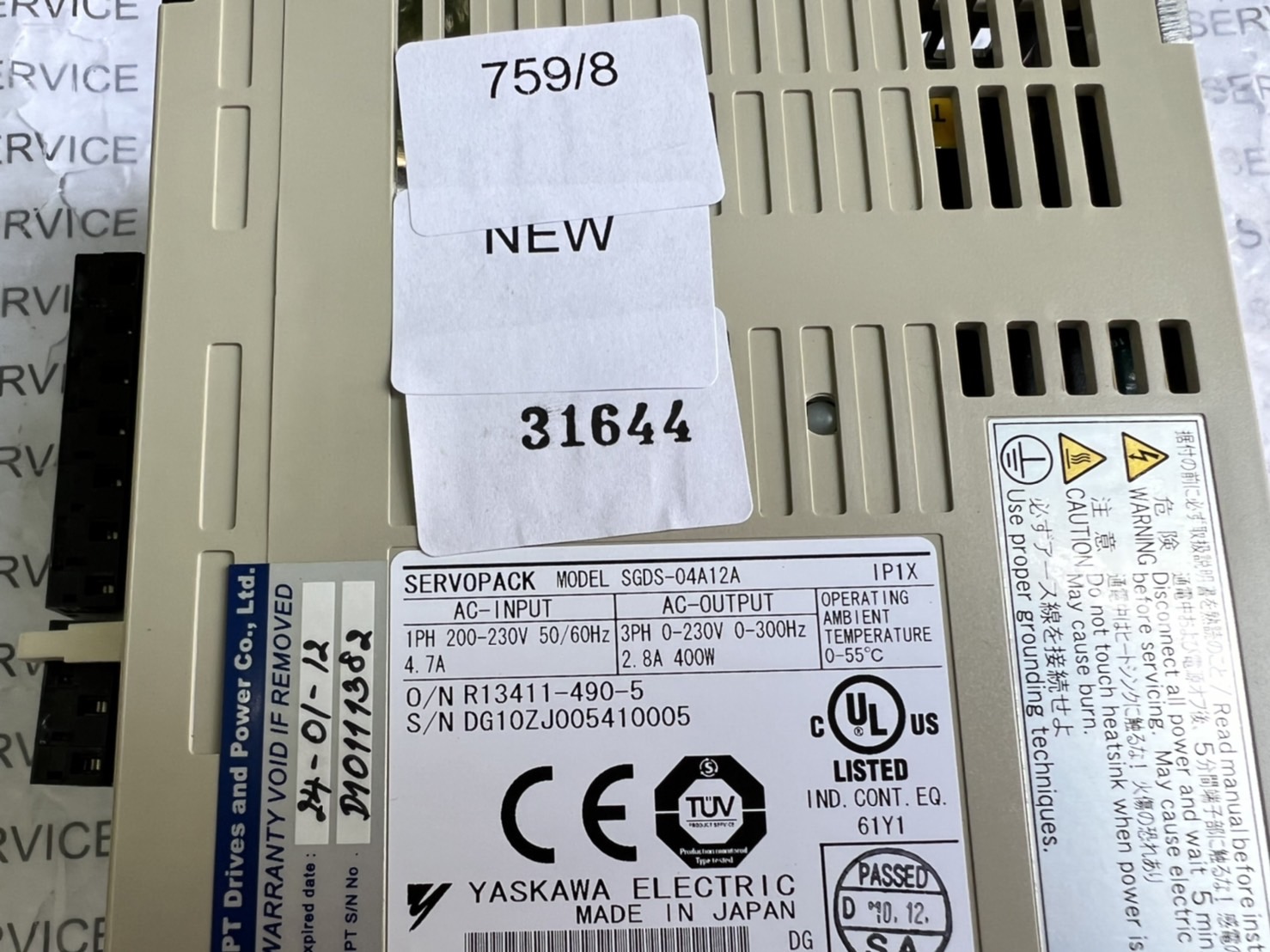 SGDS-04A12A DRIVE "YASKAWA"