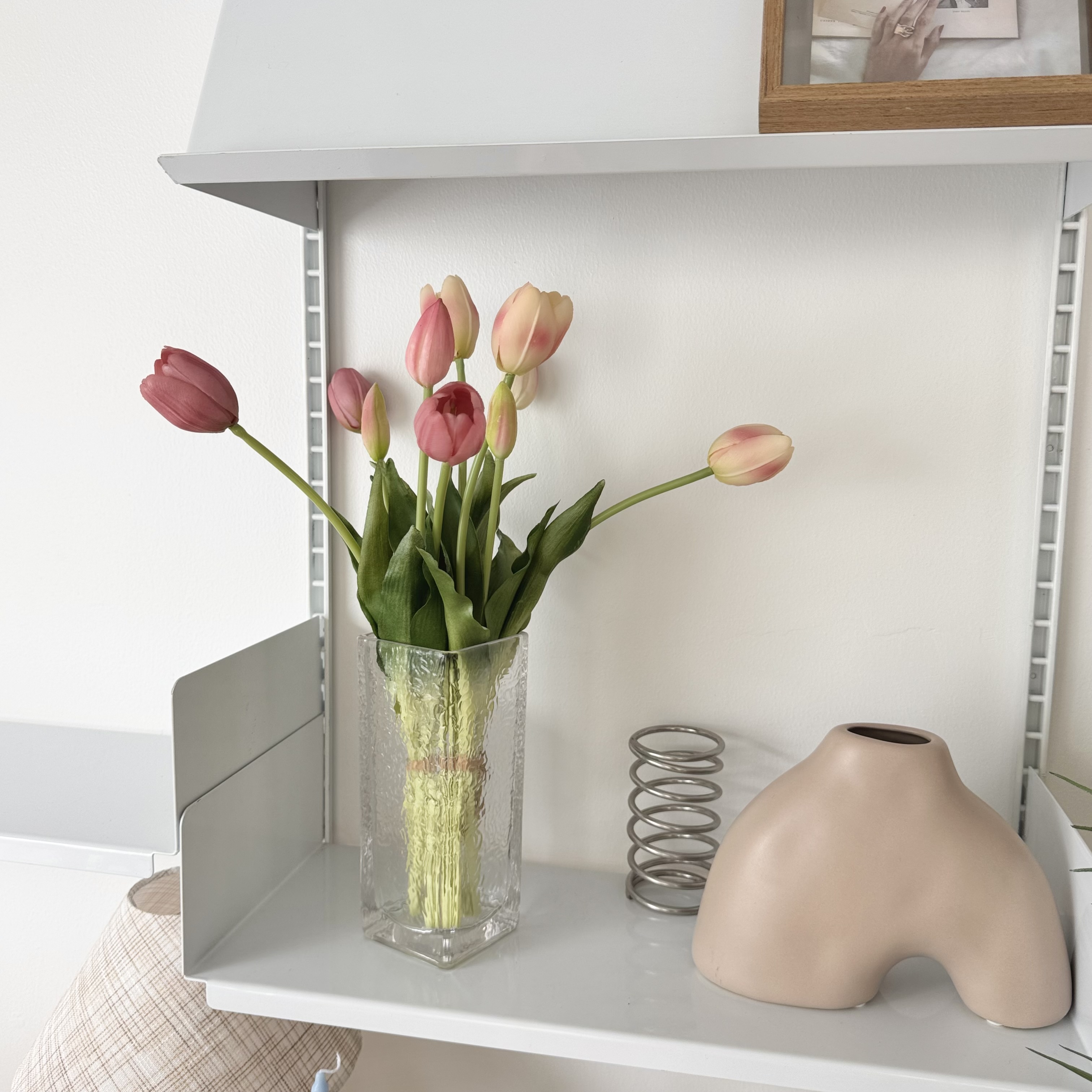 [พร้อมส่ง] แจกันแก้วใส แจกันหนาทรงสูง (Glass Vass)