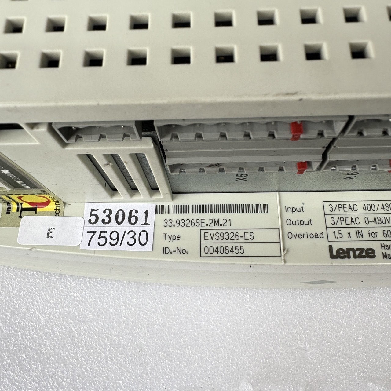 SERVO DRIVE " LENZE " MODEL : EVS9326-ES