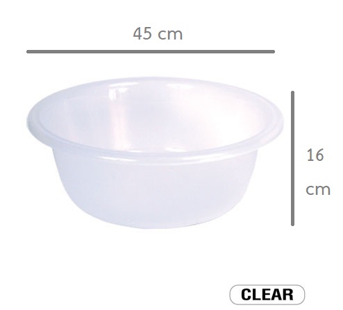 P04998 กะละมังกลม 45 ซม 15 ลิตร สีขาว (กว้าง 45 ยาว 46 สูง 16 ซม.) เกรดเอ อย่างหนา คุณภาพดี No.852 ราคาส่งต่อโหล : 12 ใบ (เฉลี่ย 70 บต่อใบ)