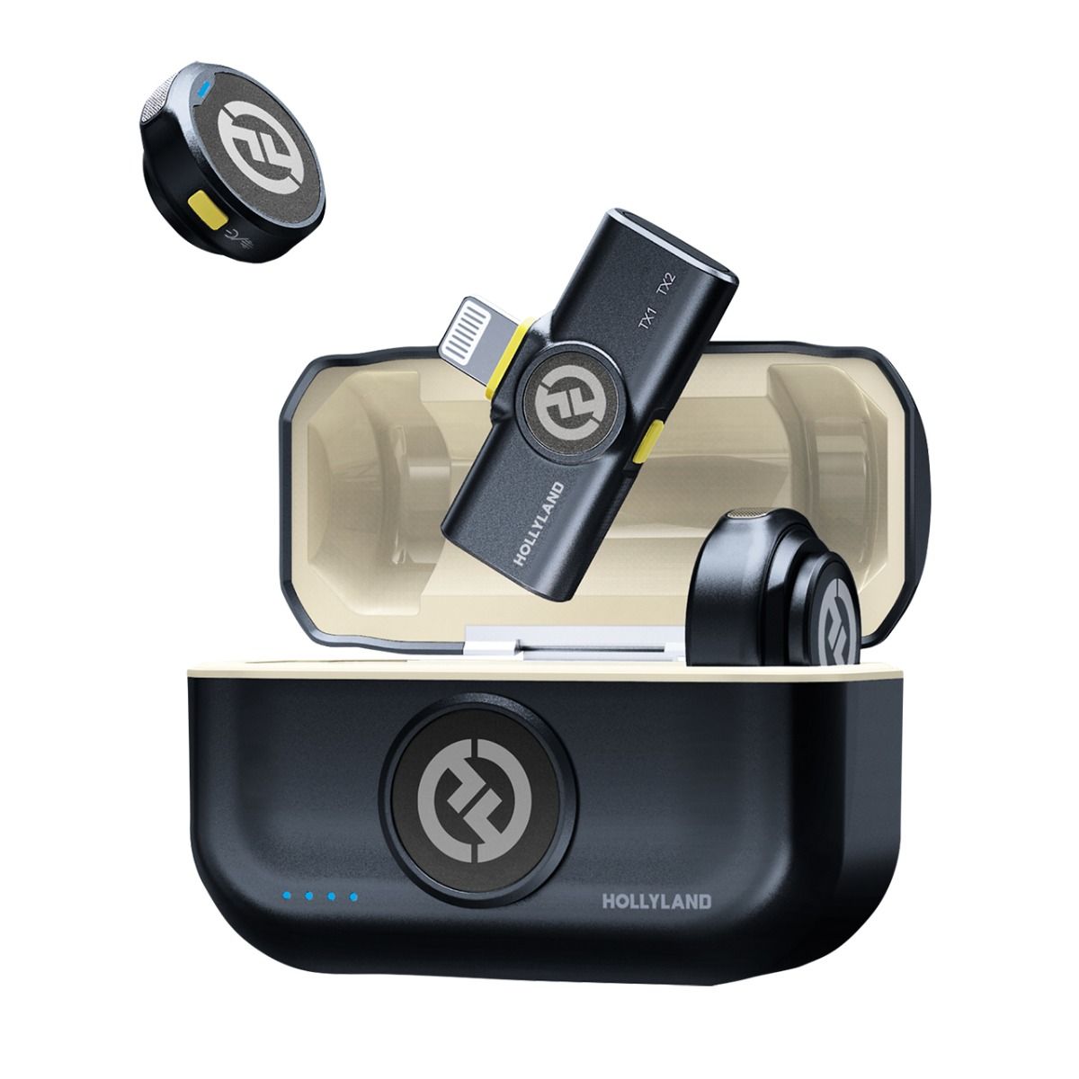 Hollyland Lark M2 Duo (Lightning) ไวเลสไมโครโฟนสำหรับมือถือ ความถี่2.4 GHz