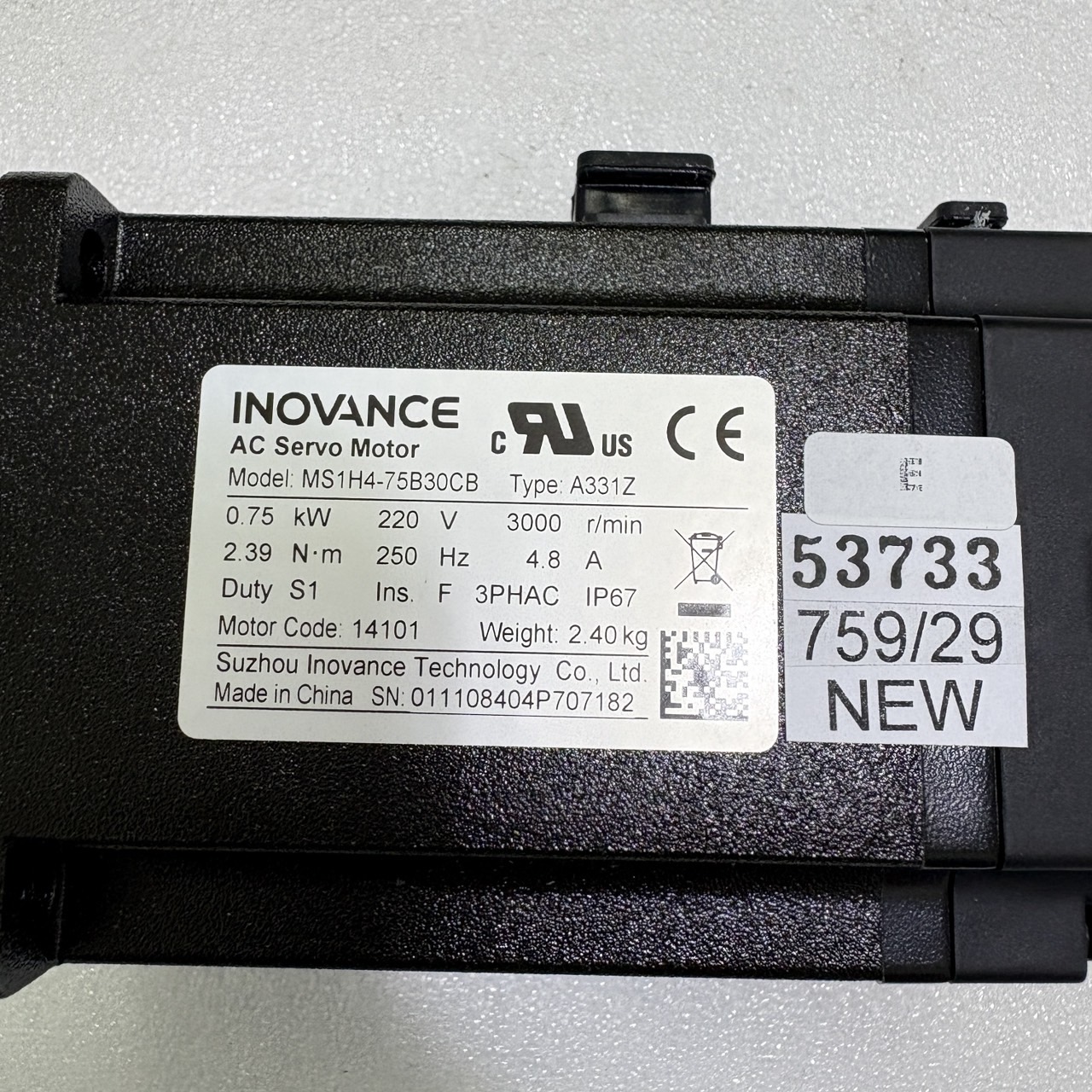 MS1H4-75B30CB MOTOR "INOVANCE"