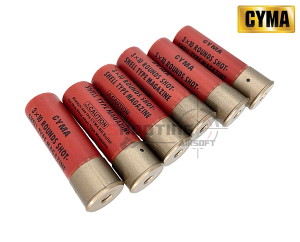 ปลอกลูกซอง M870 แพ็ค 6 ปลอก สีแดง (CYMA M069)