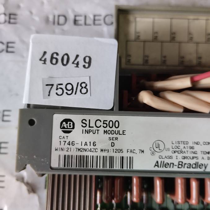 PLC " ALLEN-BRADLEY " MODEL : 1746-IA16