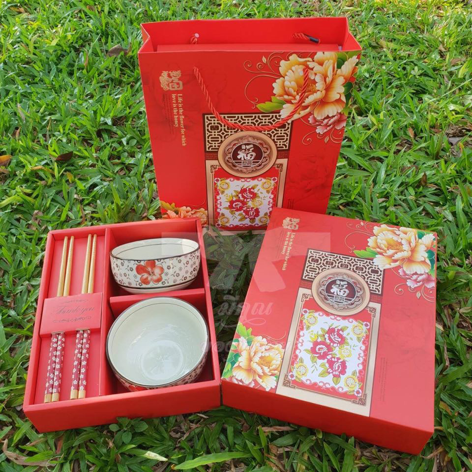 ชุดชามตะเกียบ (พร้อมถุง)