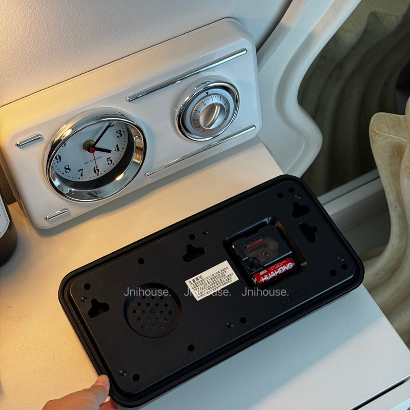 [พร้อมส่ง] Jnihouse : Vintage Twin Dial Clock –นาฬิกาดีไซน์สองหน้าปัดแบบย้อนยุค