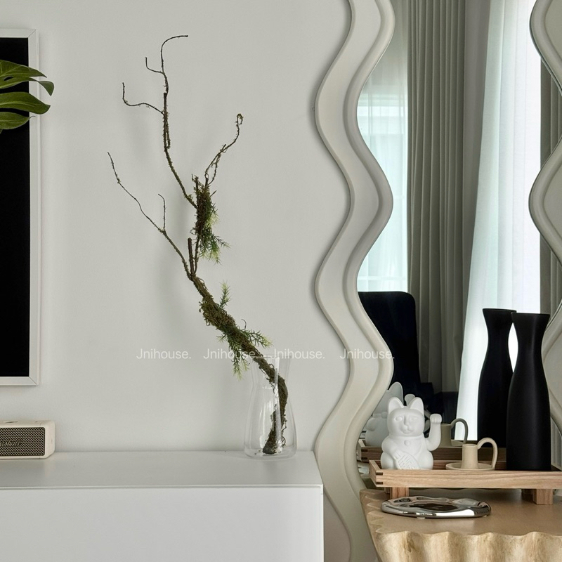 [พร้อมส่ง] Jnihouse : กิ่งไม้ประดิษฐ์สูง 80 cm (มีมอสเขียวพันรอบกิ่ง)