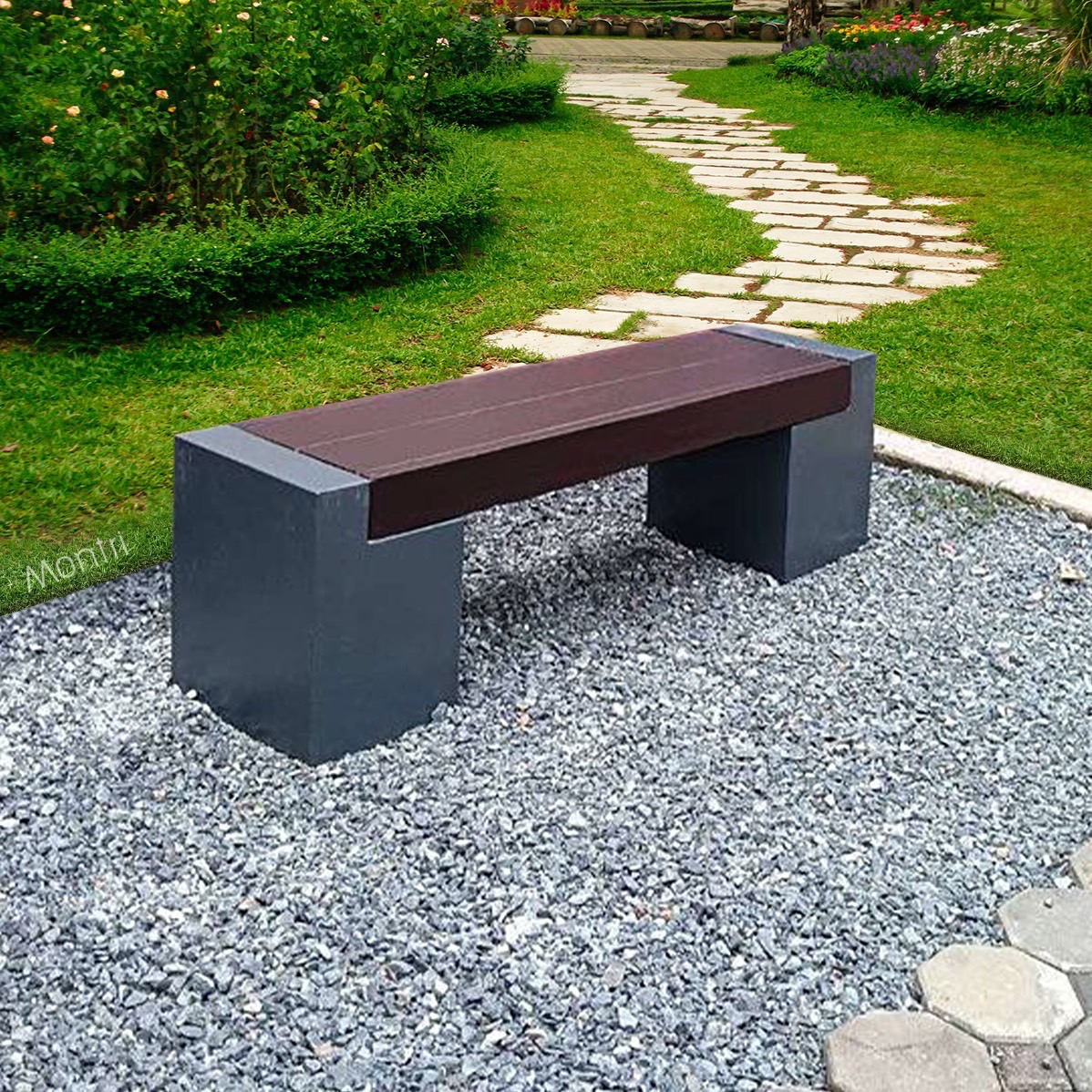 ม้านั่งสนามในสวน ทนทาน สำหรับทุกพื้นที่ ขนาดยาว 120 cm. นั่งได้ 2-3 คน