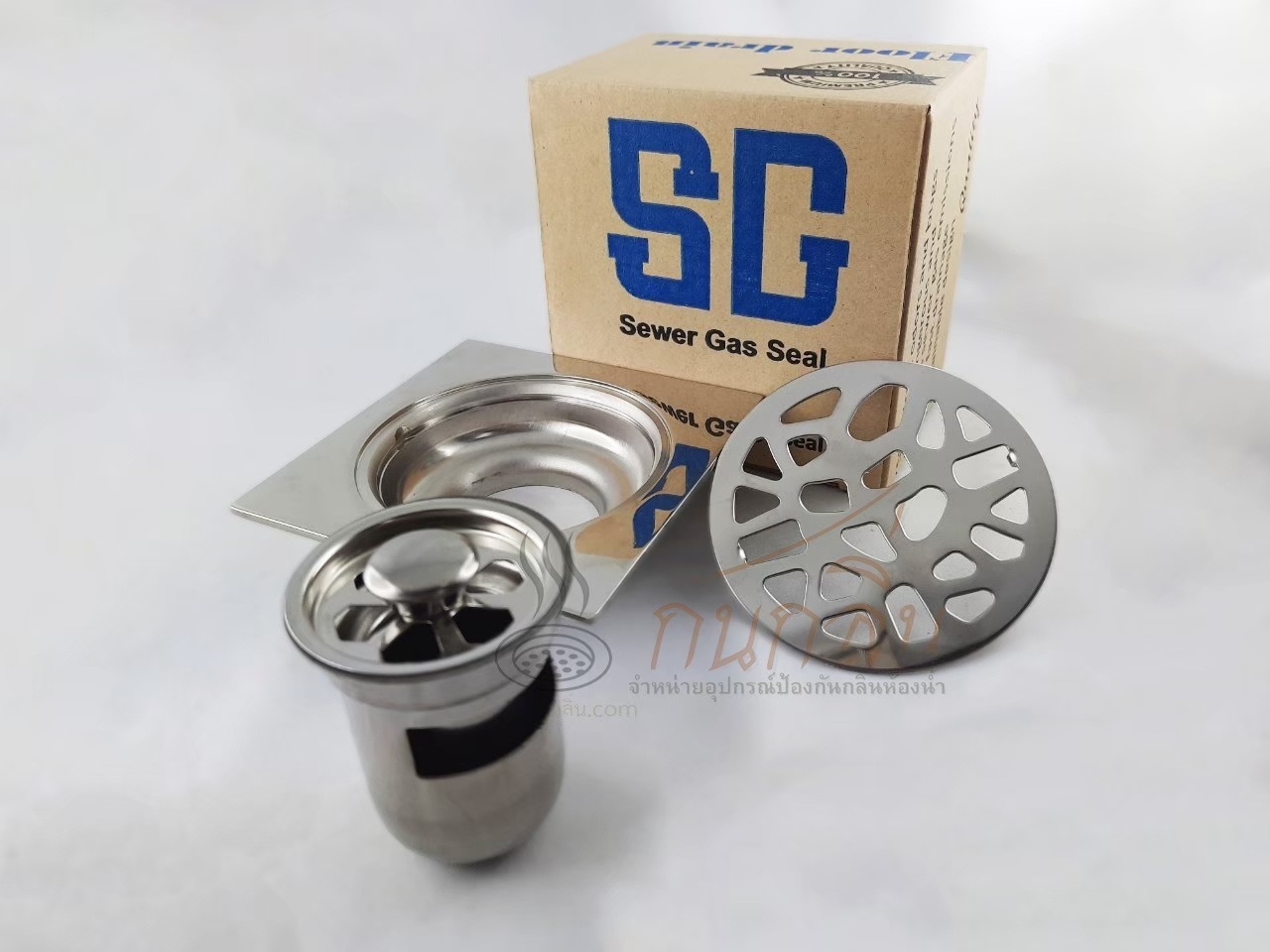 ตะแกรงกันกลิ่นสแตนเลสเกรด 304 หน้ากลม กว้าง 10x10 ซม.