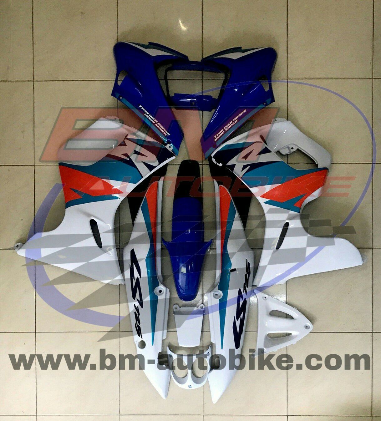 ชุดสี Ls เก่่าเต็มคัน สีน้ำเงิน/ขาว 4,500 กรัม
