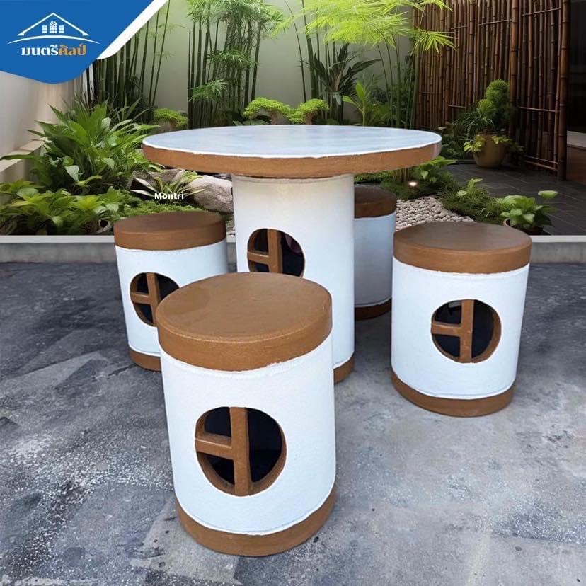 ชุดโต๊ะสนาม เซนโมจิ 4 ที่นั่ง สไตล์ญี่ปุ่น