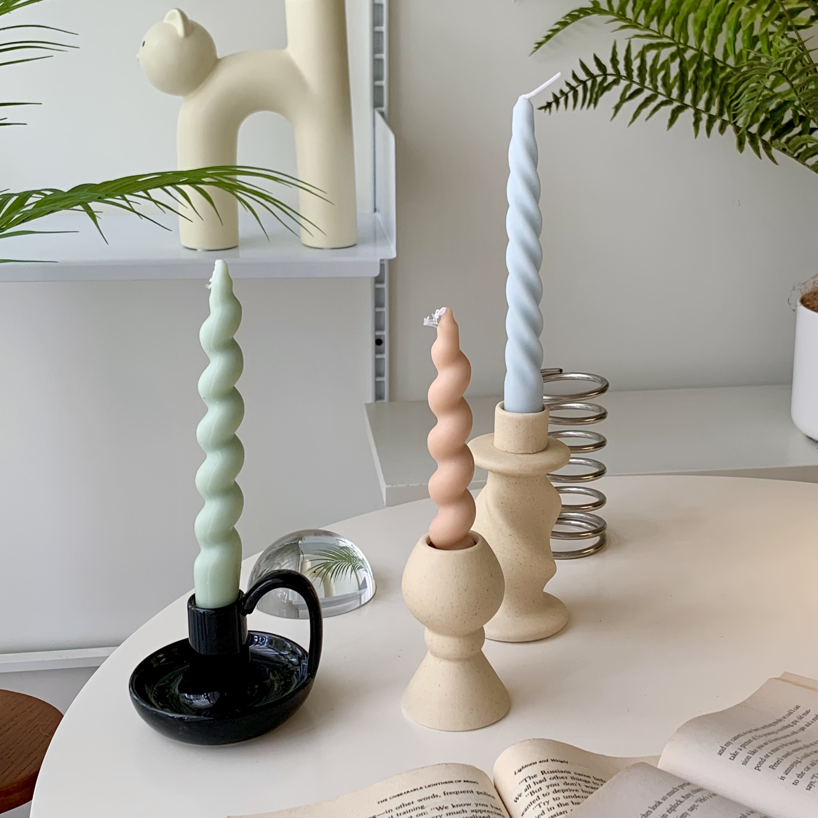 [พร้อมส่ง] Jnihouse : เชิงเทียนเซรามิก เชิงเทียนมินิมอล (Candle Holder)