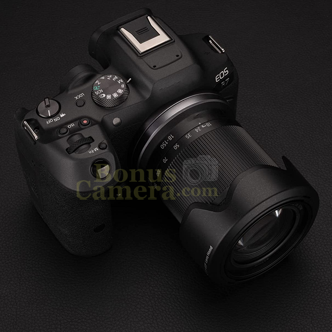 EW-60F ฮู้ดสำหรับเลนส์แคนนอน RF-S 18-150mm F3.5-6.3 IS STM,EF-M 18-150mm F/3.5-6.3 IS STM Canon Lens Hood