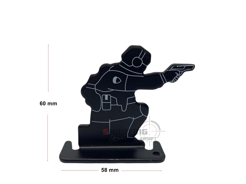 เป้าเหล็กล้มซ้อมยิง ลายทหาร 4 ชิ้น