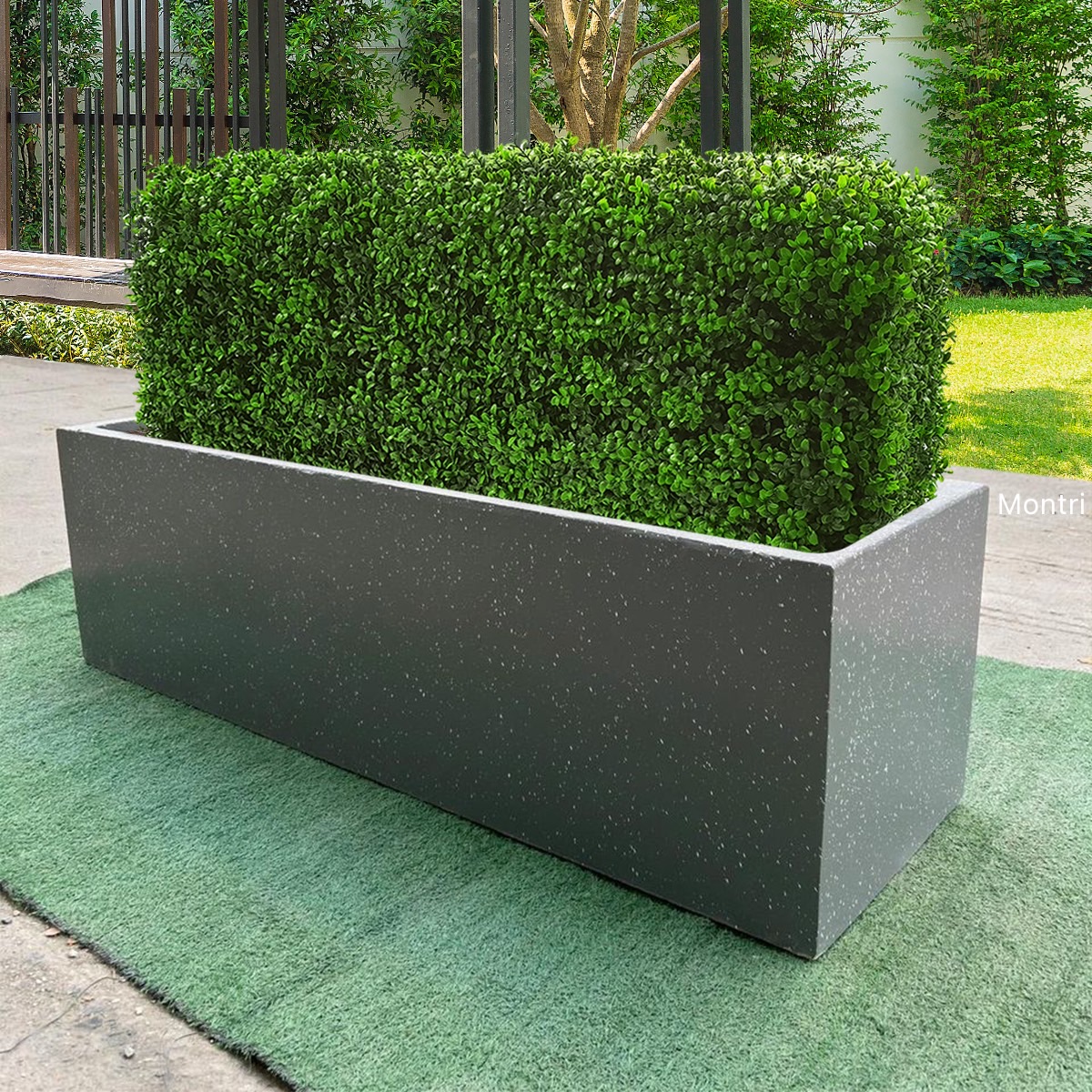 กระถางทรงรางยาว กระถางต้นไม้ set 10 ใบ ลงสีคุณภาพพร้อมเคลือบเงาสามารถวางได้ทั้งกลางแจ้งและในร่ม ขนาด 30*100* cm. วัสดุเป็นปูน