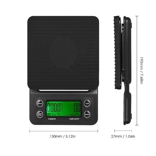 D5 ชุดดริป 8 ชิ้น พร้อมตาชั่งและเทอร์โมมิเตอร์