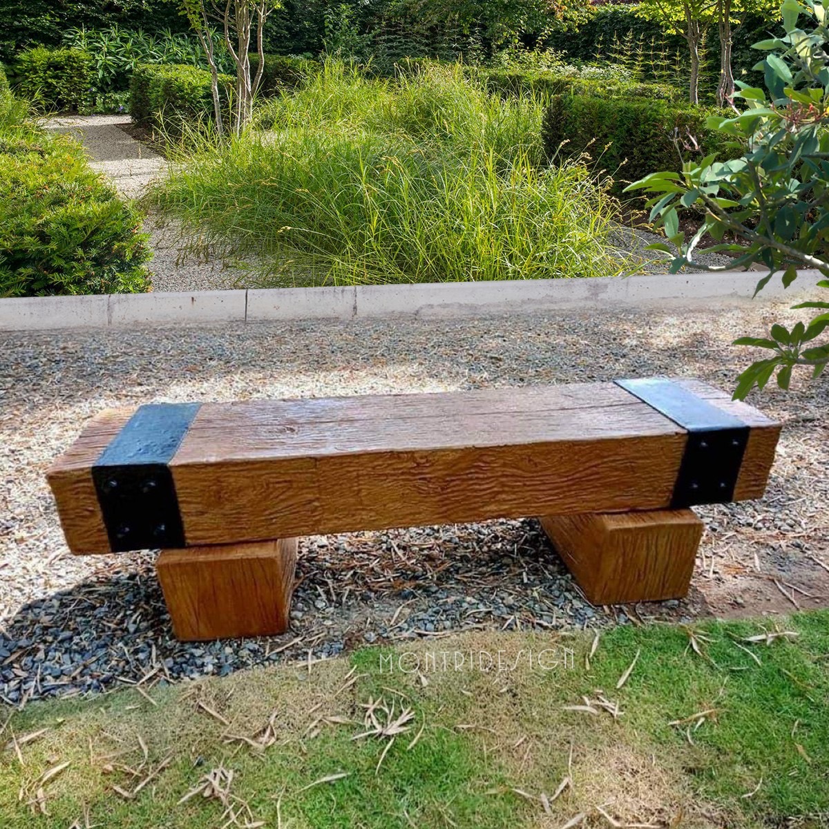 เก้าอี้สนาม ม้านั่งสนามในสวน เก้าอี้แต่งสวน รุ่น เนเจอร์01 ยาว 180 cm.