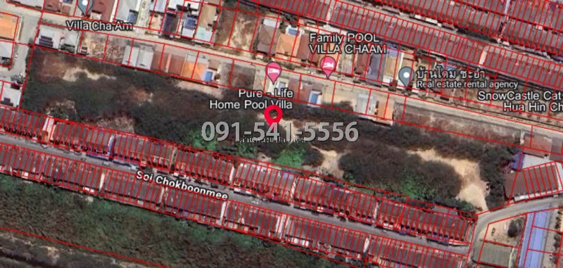 ขายที่ดิน ดินติดถนนซอยโชคบุญมี เนื้อที่ 10-0-90 ไร่ ถนนคลองเทียน ชะอำ เพชรบุรี การเดินทางสะดวกใกล้แหล่งชุมชน