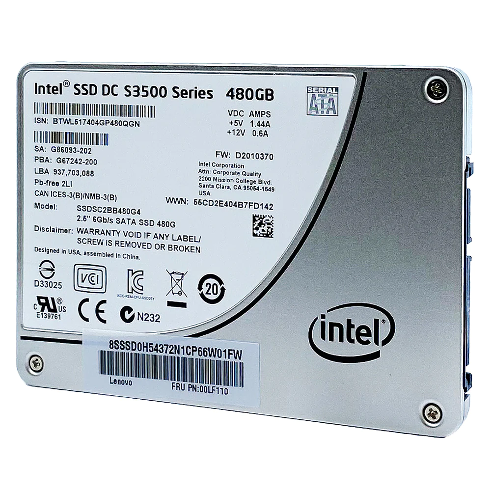 SSD Server Lenovo 480GB สำหรับ Lenovo x3500 M5 (Tower)ของแท้