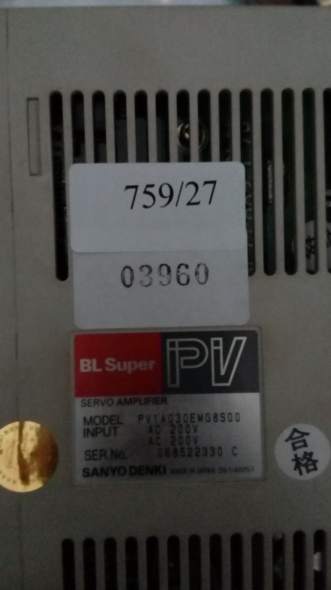 SERVO DRIVE " SANYO DENKI " MODEL : PV1A030EMG8S00
