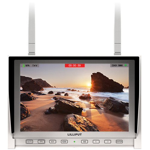 Lilliput 339/DW 7 นิ้ว FPV Monitor with Dual Built-in 5.8GHz Wireless (White)