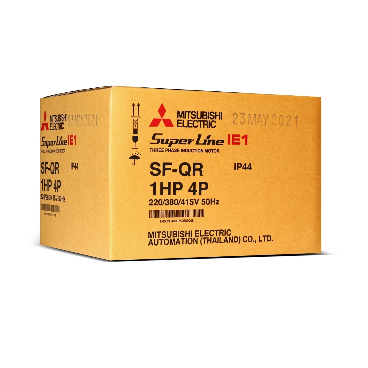 MITSUBISHI มอเตอร์ รุ่น SF-QR 0.75KW (1HP) 220/380 V ,4 POLE ความเร็วรอบ 1450 รอบ/นาที