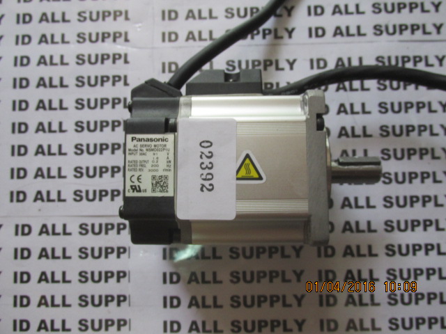 SERVO MOTOR " PANASONIC " MODEL : MSMD022P1U