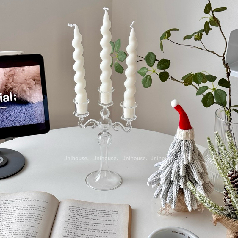 [พร้อมส่ง] Jnihouse : เชิงเทียนแก้ว (Candle Holder)