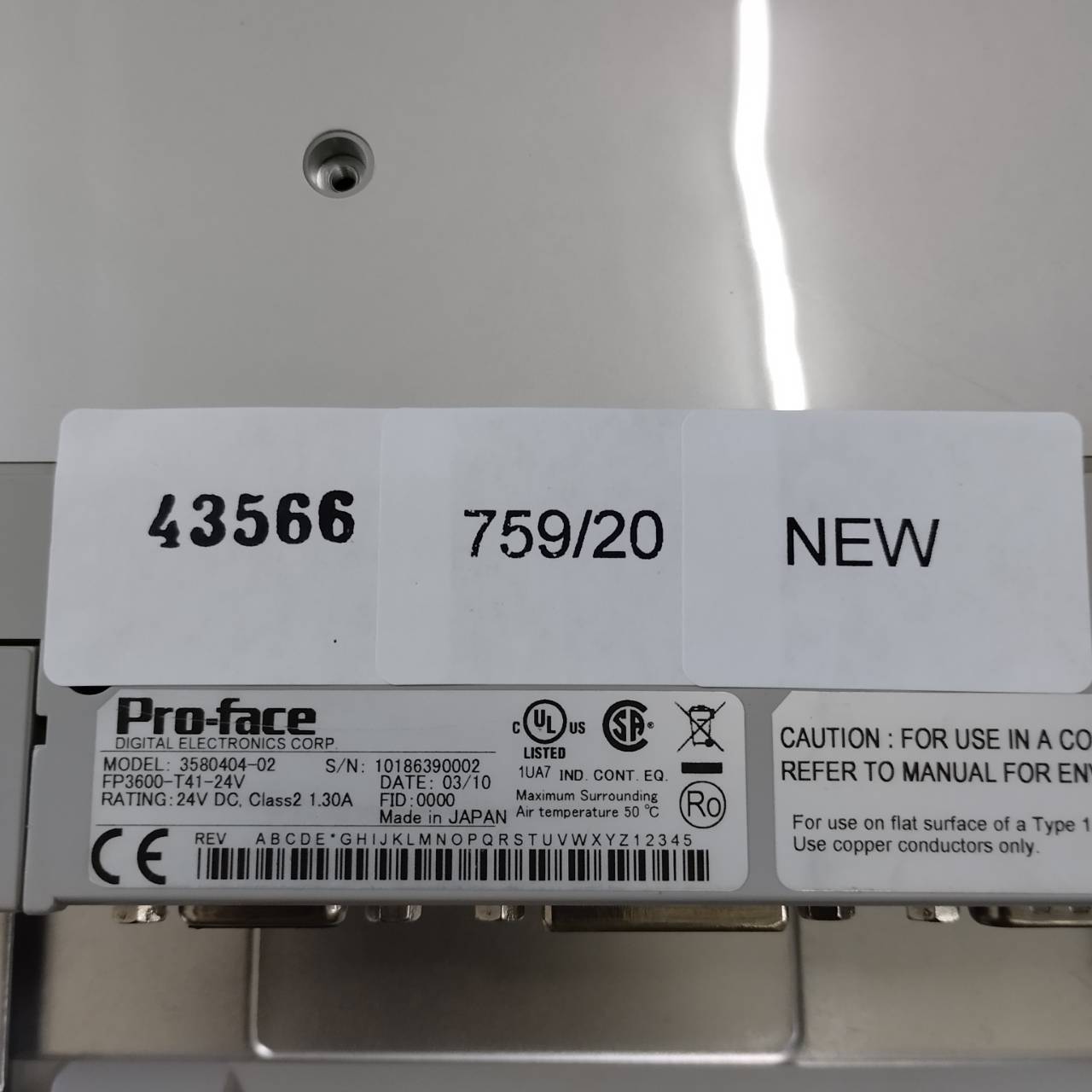 HMI " PROFACE " MODEL : FP3600-T41-24V