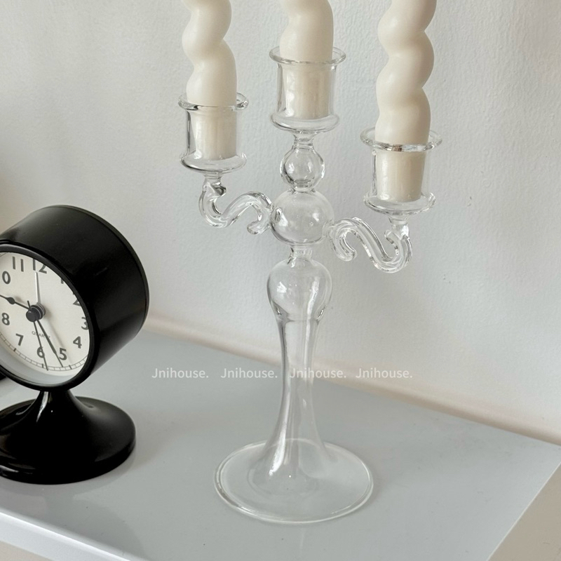[พร้อมส่ง] Jnihouse : เชิงเทียนแก้ว (Candle Holder)