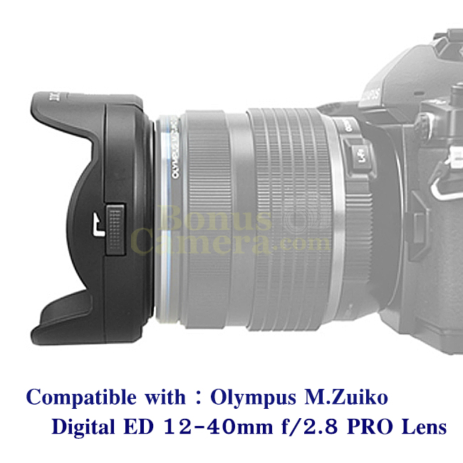 LH-66 ฮู้ดสีดำสำหรับเลนส์ Olympus M.Zuiko Digital ED 12-40mm f/2.8 PRO Lens Hood