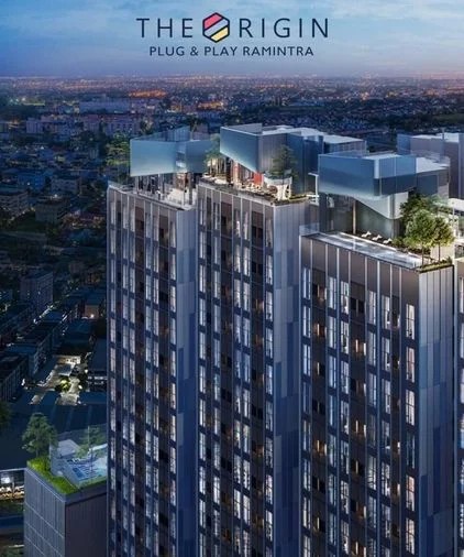 For Sale: 2-Storey Condominium at Origin Plug & Play Ramintra KM.9 ✨ High-Ceiling Condo — 4.2 meters tall! Spacious, airy, and comfortable — giving you the true feeling of living in a home. Perfectly designed to match every lifestyle and ready to m