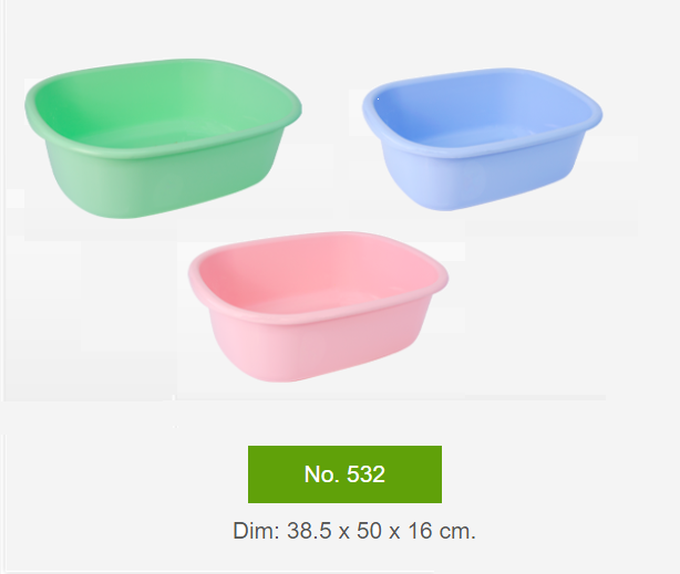 P11948 กะละมังวงรี (38.5*50*16 cm) เกรดเอ No.532 ราคาขายส่ง 1 โหล: 12 ใบ: เฉลี่ย 100 บต่อใบ