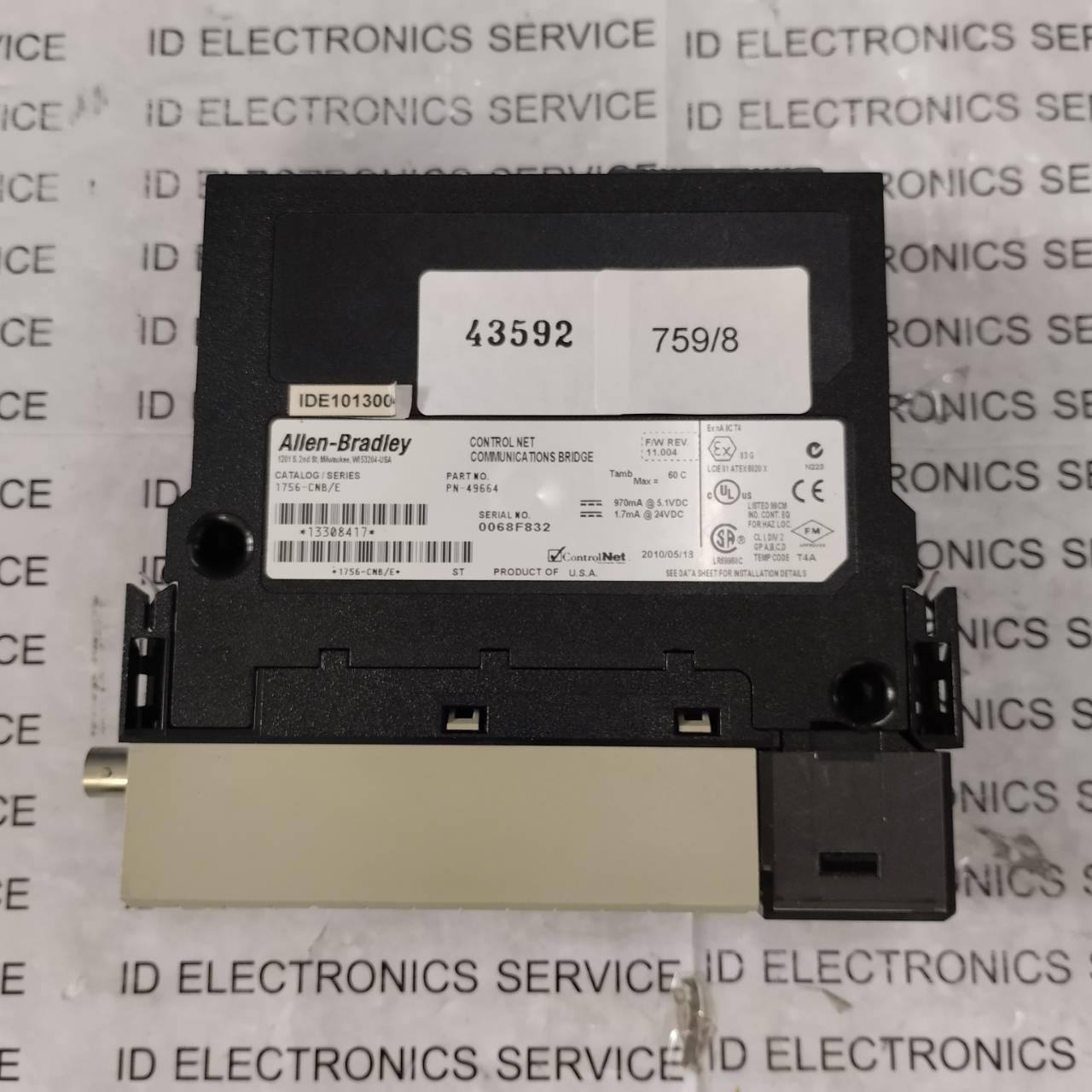 PLC " ALLEN-BRADLEY " MODEL : 1756-CNB-E