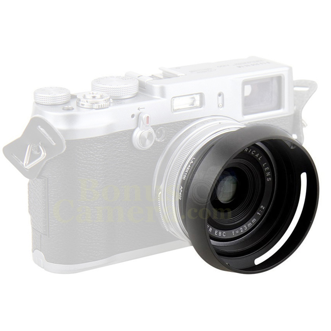 LH-JX100(B) ฮู้ดสีดำและอะแดปเตอร์ใส่ฟิลเตอร์ขนาด 49 มม. สำหรับกล้องฟูจิ X100,X100F,X100S,X100T,X100V FujiFilm Lens Hood