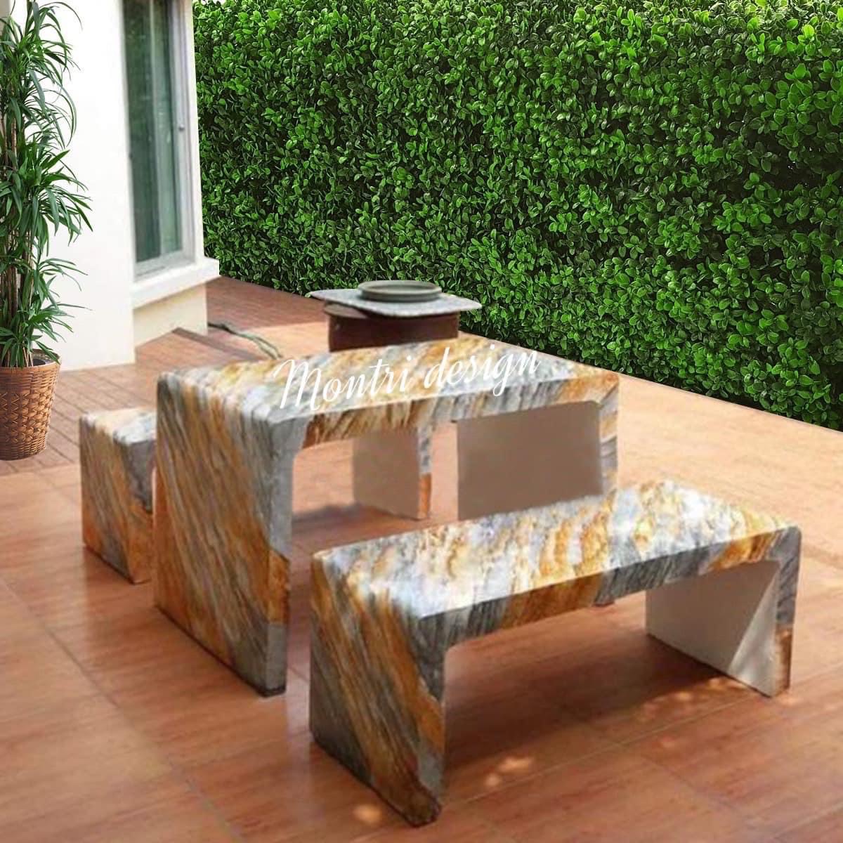 โต๊ะสนาม ชุดโต๊ะสนาม โต๊ะสนามกลางแจ้ง ชุดโต๊ะสนามกลางแจ้ง โต๊ะปูนซีเมนต์ สไตล์ลอฟท์ รุ่น Loft A2