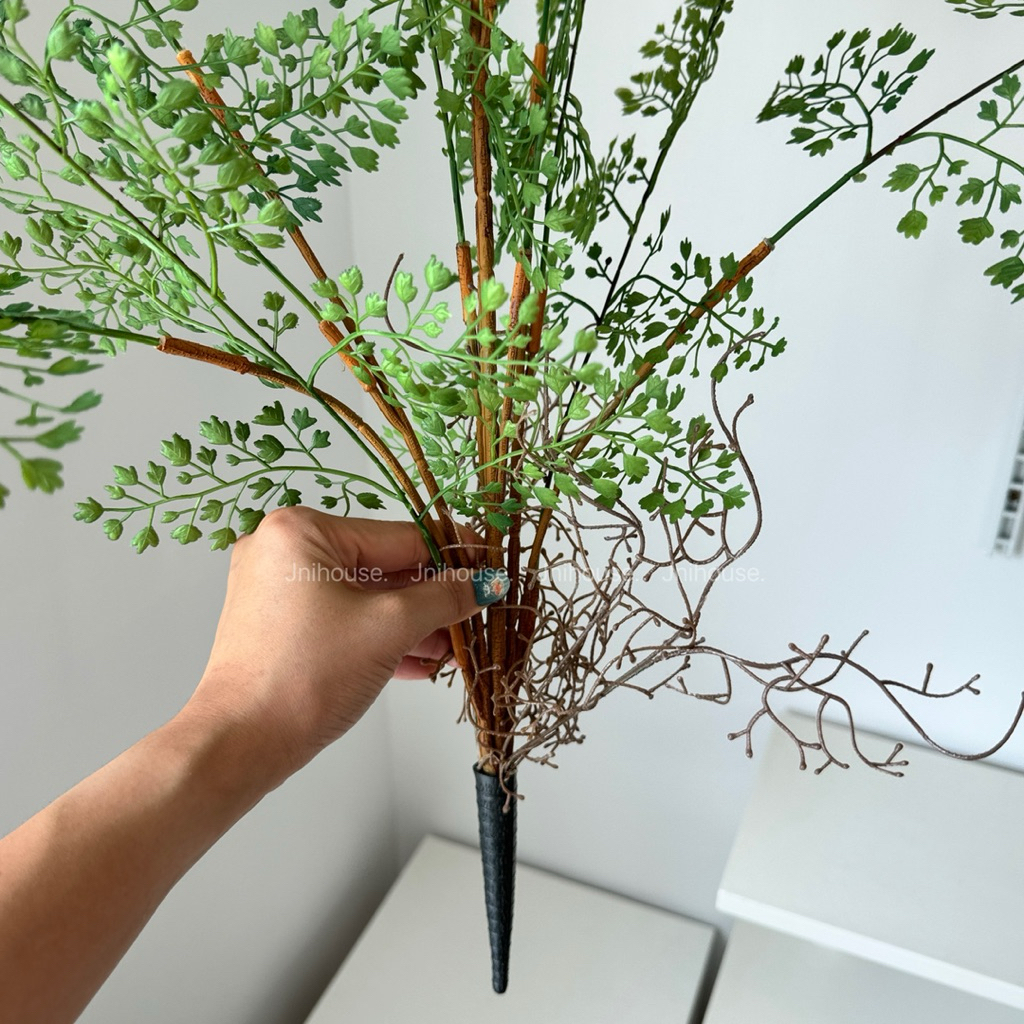 [พร้อมส่ง] Jnihouse : กิ่งเฟิร์นประดิษฐ์ (Maidenhair fern)